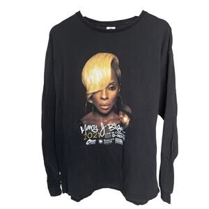 Mary J. Blige Live In Concert 2021 Black Long Sleeve T-shirt XL